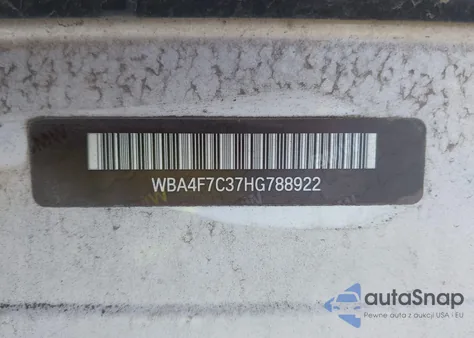 2017 BMW 430I Gran Coupe from USA, damaged, VIN WBA4F7C37HG788922